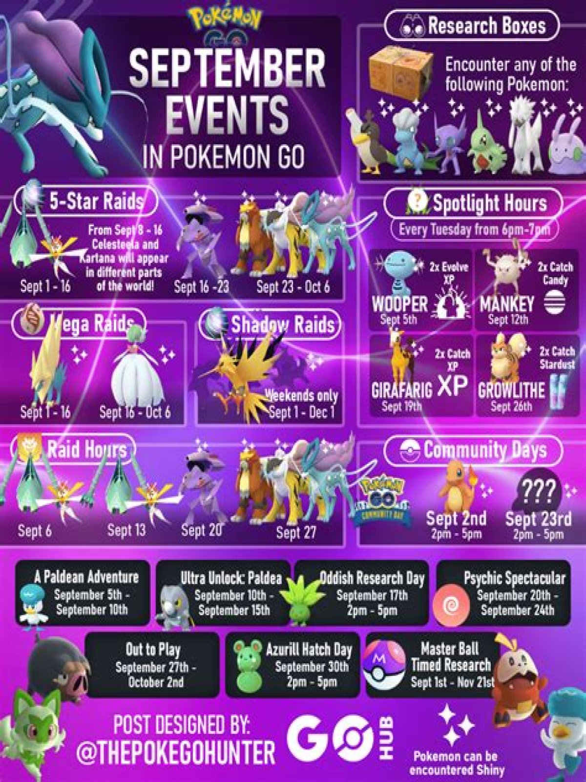 Pokémon GO September 2023 Schedule, Raids, Community Days